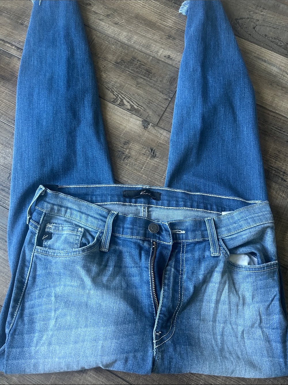 KanCan Distressed Light & Mid Blue Skinny Jeans - Picture 3 of 4